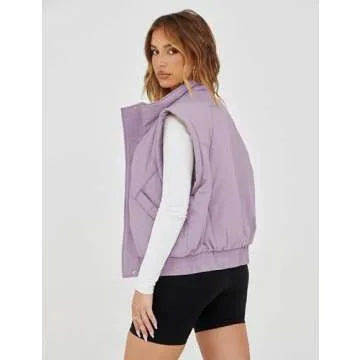 UANEO Women's Cropped Puffer Vest - Stylish & Lightweight