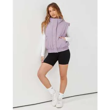 UANEO Women's Cropped Puffer Vest - Stylish & Lightweight