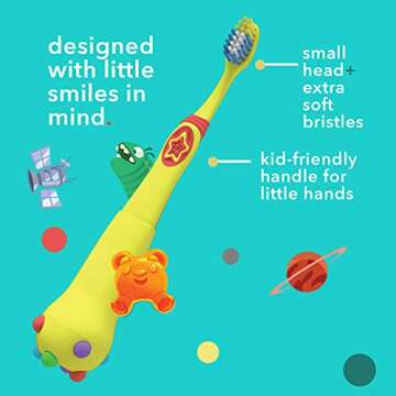 hum kids by Colgate Smart Manual Toothbrush Set, Yellow