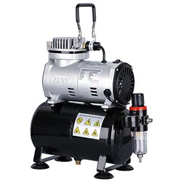 ZENY Professional Airbrush Compressor with Tank, Multipurpose Airbrushing Paint System Kit for Spray...