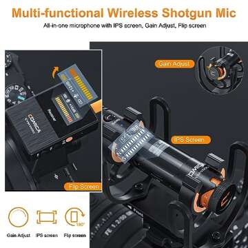 COMICA VM30 Shotgun Microphone, with Wireless Modes, USB C Digital Output, 75/150Hz, Super-Cardioid ...