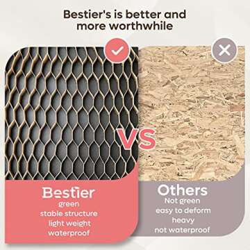 Bestier 70 inch Mid Century Modern TV Stand for 75 inch TV, Low Profile TV Stand with Storage, Entertainment Center for Living Room, Cord Management, Rustic Black