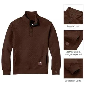 Comdecevis Men's Quilted Pullover - Stylish & Comfortable Sweatshirt