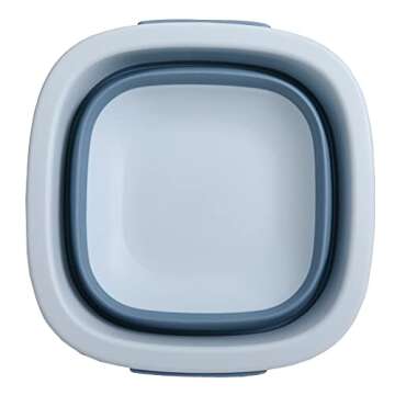 Babyhood Multi-Purpose Collapsible Wash Basin for Kids and Babies, Lightweight Portable Folding Basi...