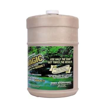 Zenex Magic Hand Soap - Industrial Hand Cleaner for Auto Mechanics | Shop Soap | Walnut Shell Scrubbers to Remove Grease, Oil, Ink & Paint | Moisturizing Ingredients | 1 gallon (1 Pack)