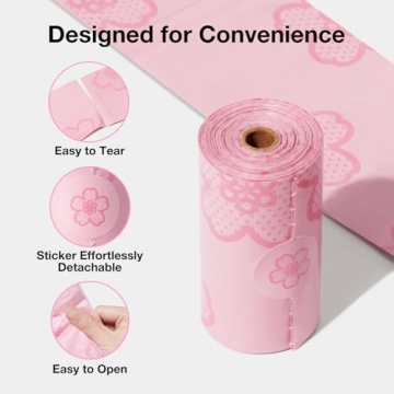 VETRESKA Cherry Blossom Scented Poop Bags, Leak Proof, 300 Bags