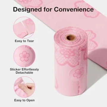 VETRESKA Cherry Blossom Scented Poop Bags, Leak Proof, 300 Bags