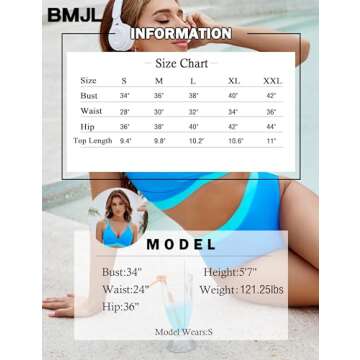 BMJL Women's High Waisted Bikini Set Stylish Swimwear