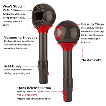 Fullclean Pet Grooming Tool for Dyson Vacuums - Gentle Care for Dogs