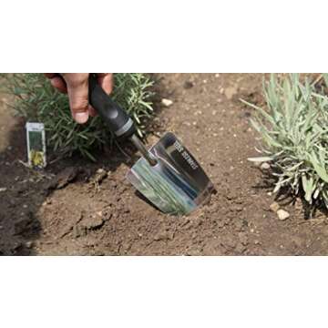 Edward Tools Bend-Proof Garden Trowel - Heavy Duty Polished Stainless Steel - Rust Resistant Oversized Garden Hand Shovel for Quicker Work - Digs Through Rocky/Heavy soils - Comfort Grip (1)