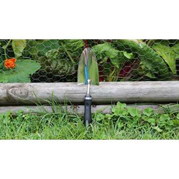 Edward Tools Bend-Proof Garden Trowel - Heavy Duty Polished Stainless Steel - Rust Resistant Oversized Garden Hand Shovel for Quicker Work - Digs Through Rocky/Heavy soils - Comfort Grip (1)