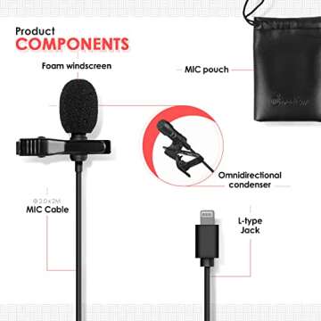 Lavalier Microphone for iPhone - Clip-On Audio Solution
