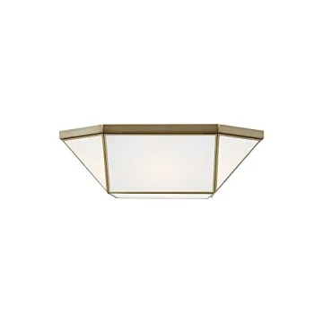 Morrison 4 Light Flush Mount - Stylish Satin Brass Design