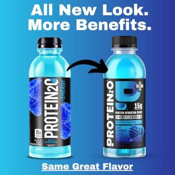 Protein2o 15g Whey Protein Infused Water Plus Energy, Variety Pack, 16.9 oz Bottle (12 Count)