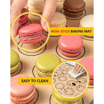 Macaron Silicone Baking Mats Set - Reusable & Nonstick
