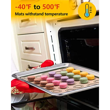 Macaron Silicone Baking Mats Set - Reusable & Nonstick