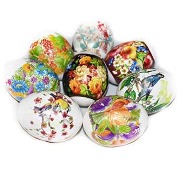 Diximus Pack 5 Thermo Heat Shrink Sleeves - Easter Egg Decorating Kit - Ukrainian Pysanky Supplies -...