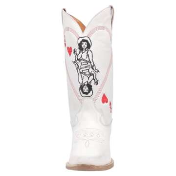 Dingo Queen A Hearts Western Boot - Stylish White Design