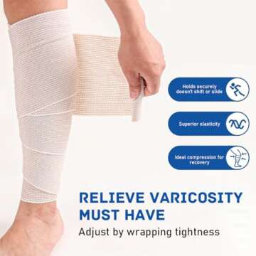 Elastic Bandage Wraps for Easy Compression & Support