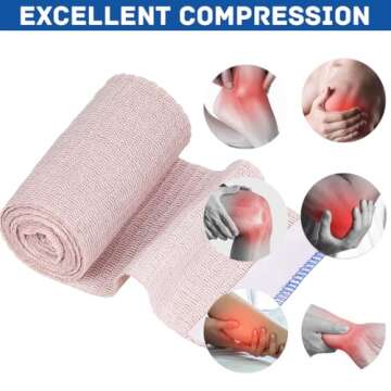 Elastic Bandage Wraps for Easy Compression & Support