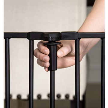 Regalo Deluxe Safety Gate 74.5" W x 28" H in Black