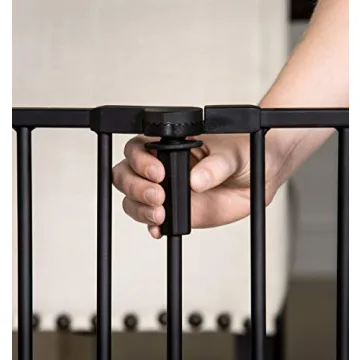 Regalo Deluxe Safety Gate 74.5" W x 28" H in Black