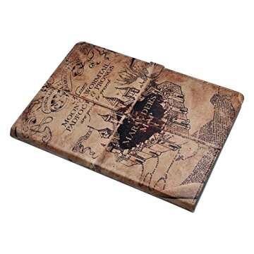 Case for iPad 6th/5th Generation 9.7 Inch 2018/2017 Release, Premium PU Leather Folding Stand Multiple Viewing Angles TPU Protective Cover, Magic Map Vintage