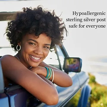 925 Sterling Silver Cubic Zirconia Hoop Earrings for Women