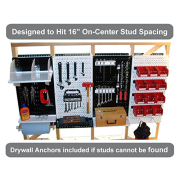 Wall Control Gray Metal Pegboard for Durable Storage Solutions