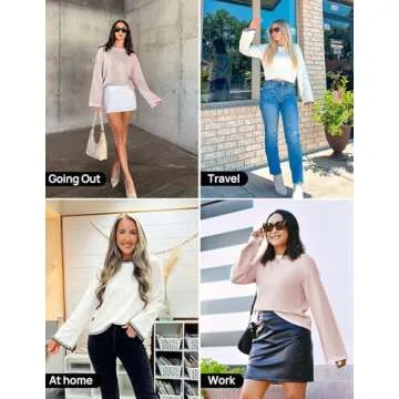 ZESICA Oversized Long Sleeve Color Block Sweater