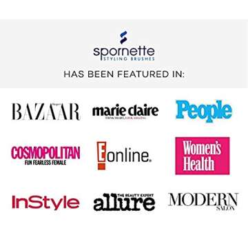 Spornette Medium Etched Thermal Rounder 2 Inch with Tourmaline Ionic Nylon Bristles For Styling, Setting and Curling Hair (ET-7) Give Volume, Lift & Body To All Hair Types. Great for Bangs & Waves