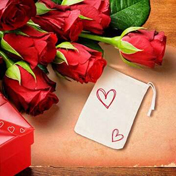 Tatuo 50 Pieces 4 x 6 Inches Muslin Cotton Drawstring Bags Canvas Linen Sachet Bag Reusable Empty Gift Pouch for Party Home Supplies