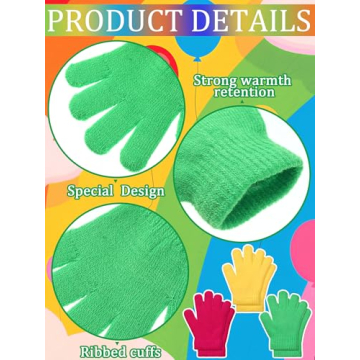 EBOOT Kids Gloves Full Fingers Knitted Mitten for Toddlers
