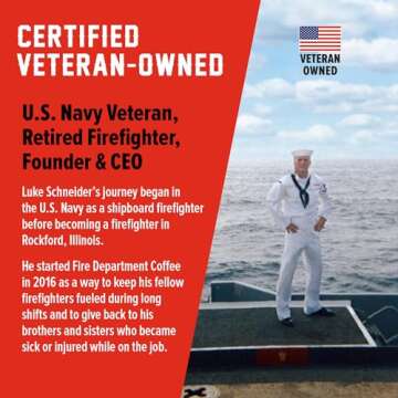 Fire Department Coffee - Gives Back to Firefighters - Irish Whiskey Infused Ground Coffee - Medium Roast - Non-Alcoholic - Roasted in the USA - Veteran Owned -12 oz