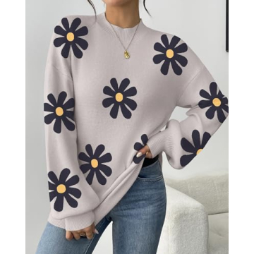 Trendy Long Sleeve Turtleneck Pullover Sweater - Zeagoo