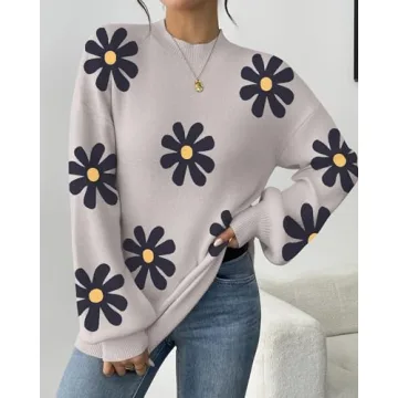 Trendy Long Sleeve Turtleneck Pullover Sweater - Zeagoo