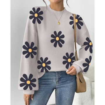 Trendy Long Sleeve Turtleneck Pullover Sweater - Zeagoo