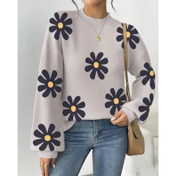 Trendy Long Sleeve Turtleneck Pullover Sweater - Zeagoo