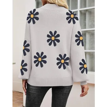 Trendy Long Sleeve Turtleneck Pullover Sweater - Zeagoo