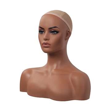 L7 MANNEQUIN European American Model Head Display Props Mannequin Head with Shoulders Bust