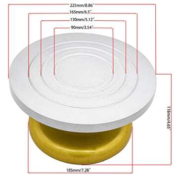 8.6" Pottery Sculpting Wheel - Versatile Tool for Art and Baking