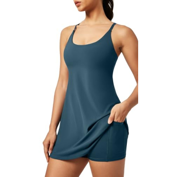 IUGA Stylish Tennis Dress for Women - Blues Athletic Wear with Shorts and Bra