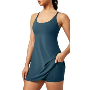 IUGA Stylish Tennis Dress for Women - Blues Athletic Wear with Shorts and Bra