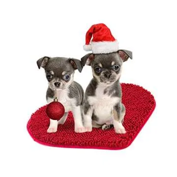 MAYSHINE Around Toilet Area Rug | Soft Non-Slip Bathroom Mat, Absorbent Microfiber, Machine Washable | Alfombra de Baño para Inodoro, Antideslizante y Lavable | 24"x20" (Heart-Shaped) | Red