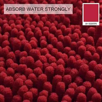 MAYSHINE Around Toilet Area Rug | Soft Non-Slip Bathroom Mat, Absorbent Microfiber, Machine Washable | Alfombra de Baño para Inodoro, Antideslizante y Lavable | 24"x20" (Heart-Shaped) | Red