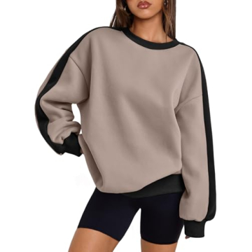 Trendy Queen Women’s Oversized Sweatshirt - Color Block Style