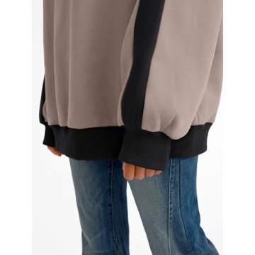 Trendy Queen Women’s Oversized Sweatshirt - Color Block Style