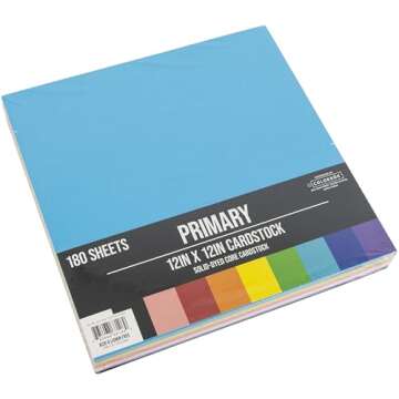 ColorBok 68126C Mega Paper Pad Mega Paper Pack, Primary, 12" x 12"