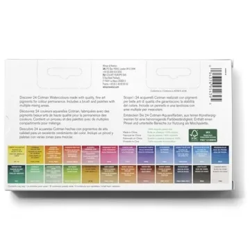 Winsor & Newton Cotman Watercolor Set, 24 Half Pans