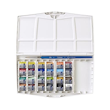 Winsor & Newton Cotman Watercolor Set, 24 Half Pans